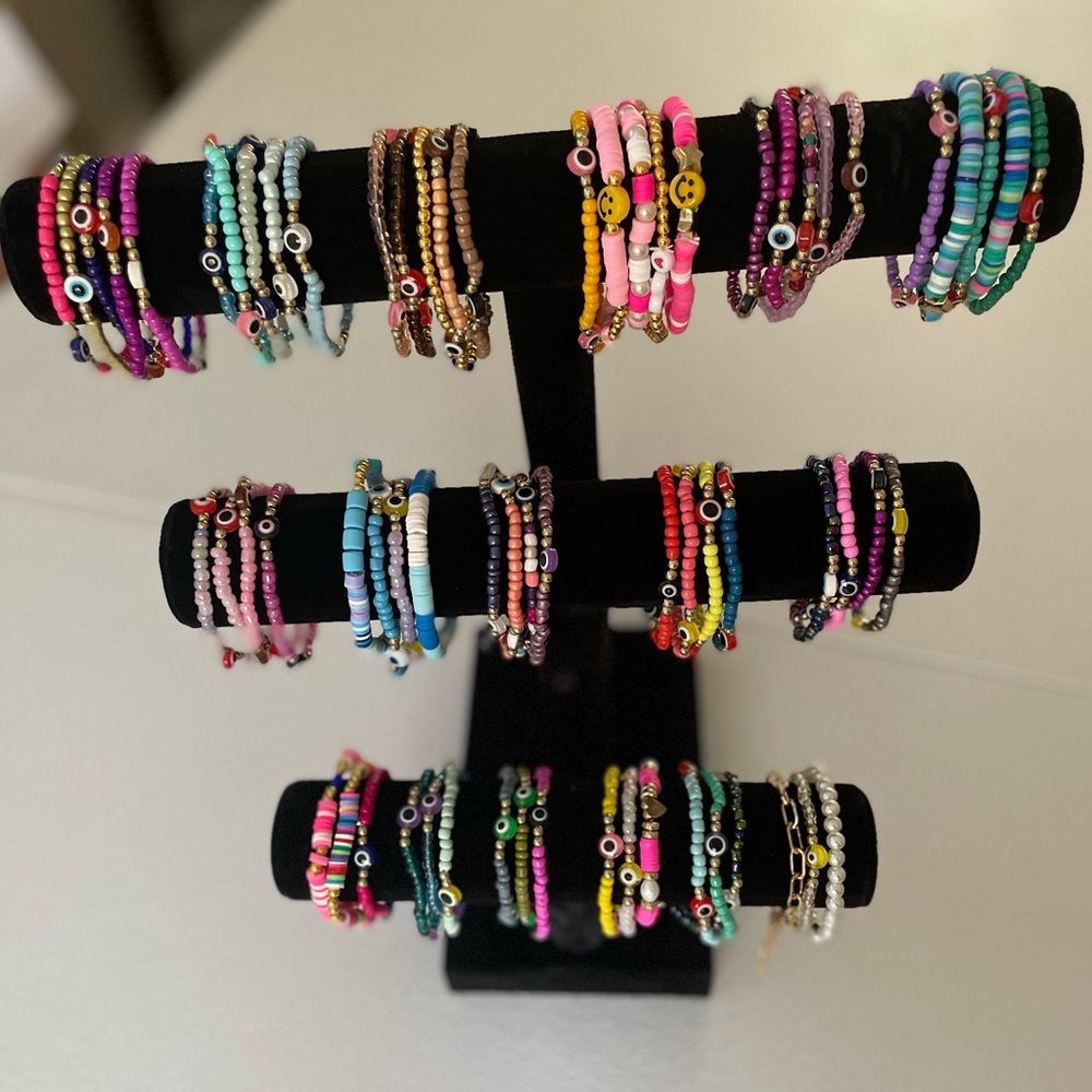 Stackable Heishi Multicolored Bracelets - image 4